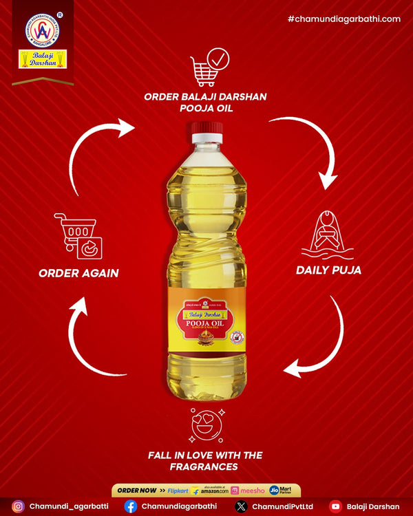 Pooja Oil for Diya & Daily Puja | Pure & Traditional – Chamundi Agarbathi