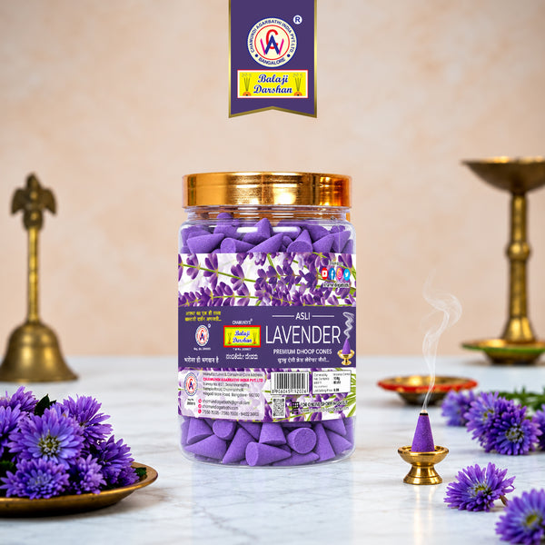 Balaji Darshan - Asli Lavender Colour Dhoop Cone