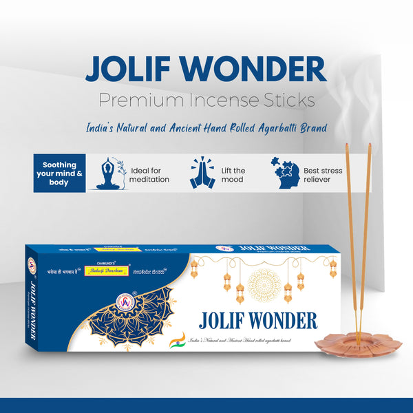 JOLIF WONDER - NATURAL HAND ROLLED PURE HALMADDI AGARBATHI