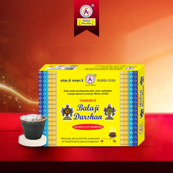 Balaji darshan 2 pc cup sambrani
